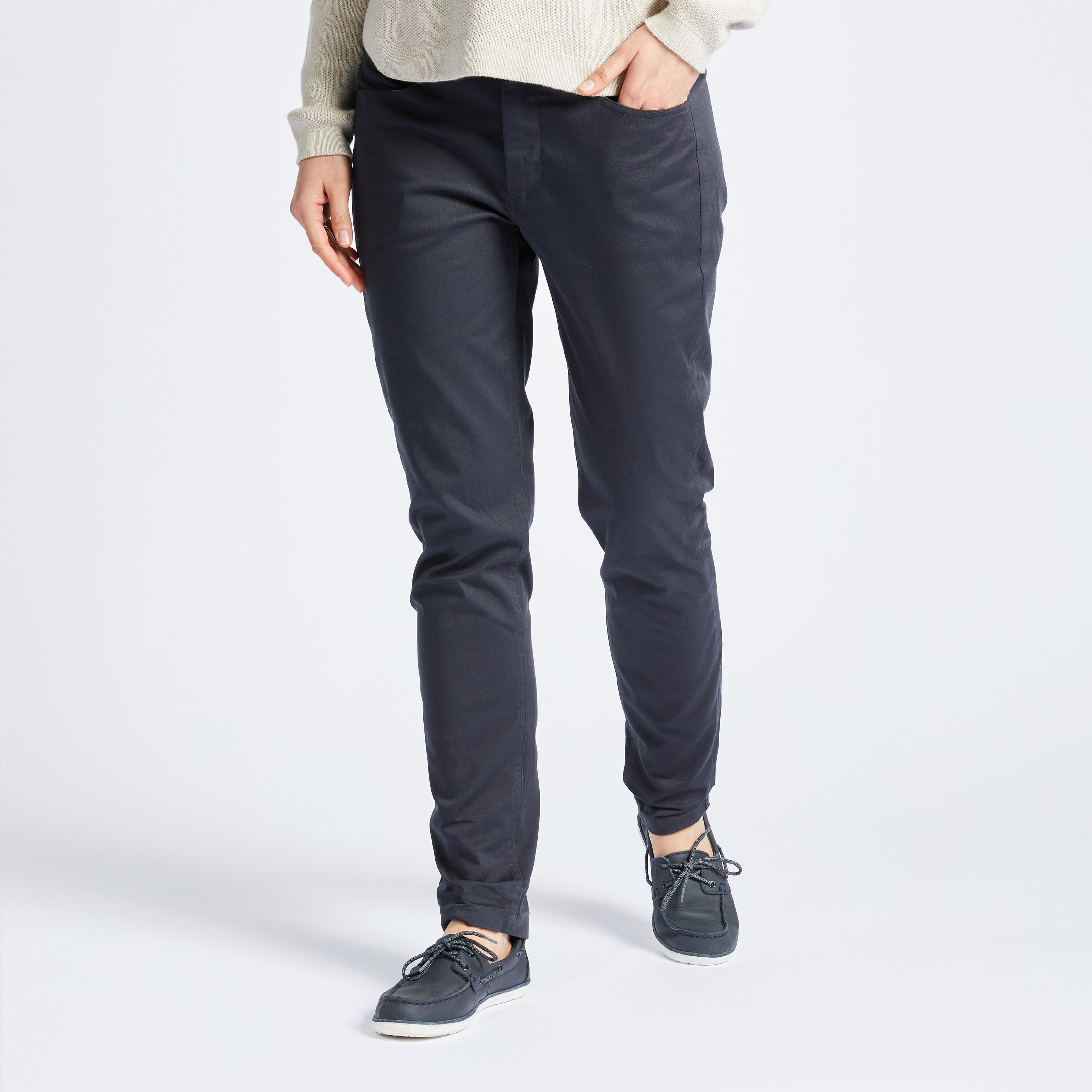 Women's Sailing Trousers 100 - Grey 1/9