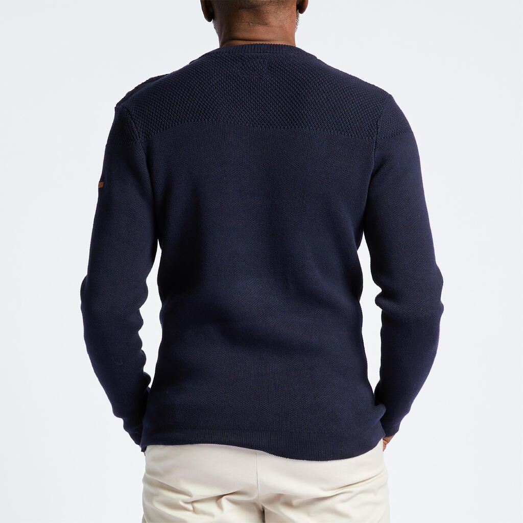 Vyriškas buriavimo megztinis, tamsiai mėlynas