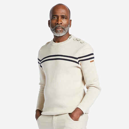 Saco náutico térmico para hombre Tribord beige