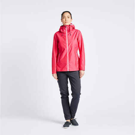 Women's waterproof sailing jacket 100 - All Over Pink