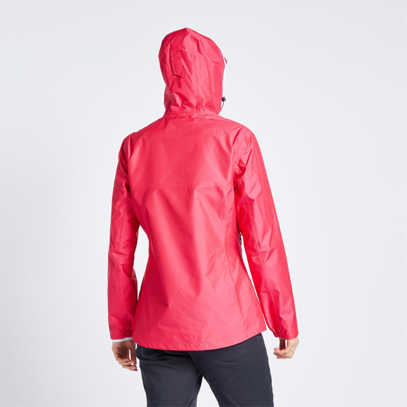 Zeiljas regenjas voor dames SAILING 100 allover print roze