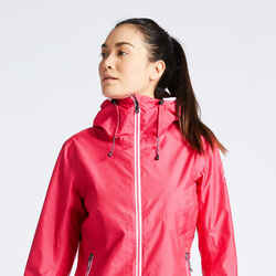 Women's waterproof sailing jacket 100 - All Over Pink