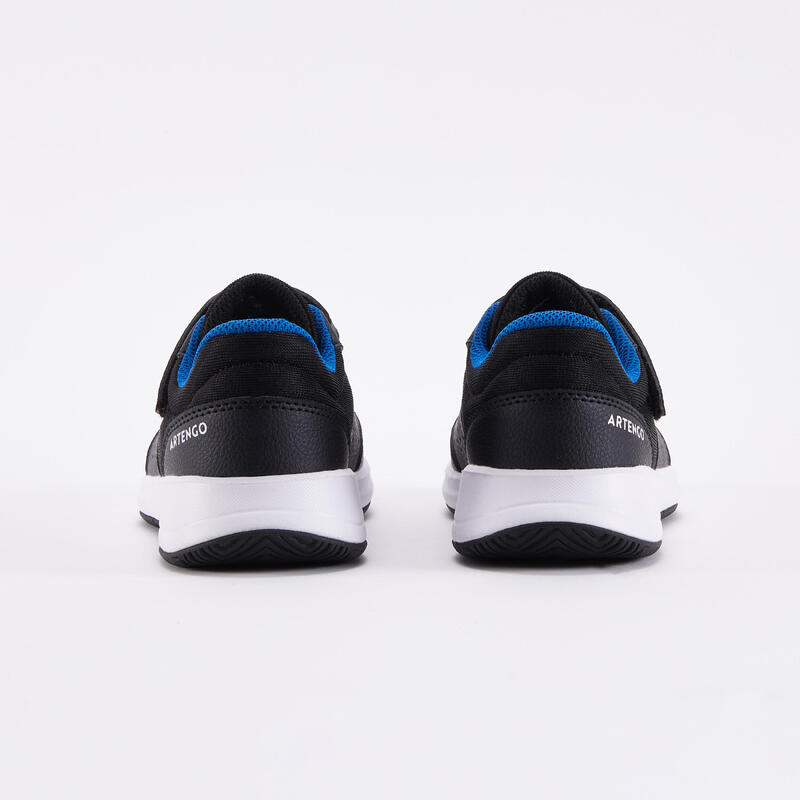 Tennisschoenen voor kinderen Essential klittenband zwart/blauw