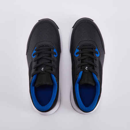 Kids' Lace-Up Essential Tennis Shoes - Black & Blue