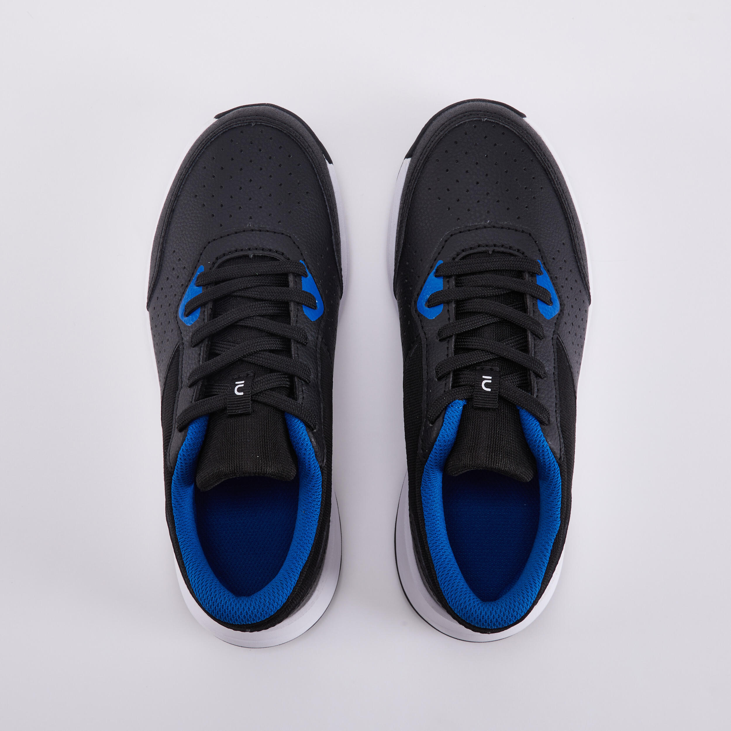 Kids' Lace-Up Essential Tennis Shoes - Black & Blue 7/8