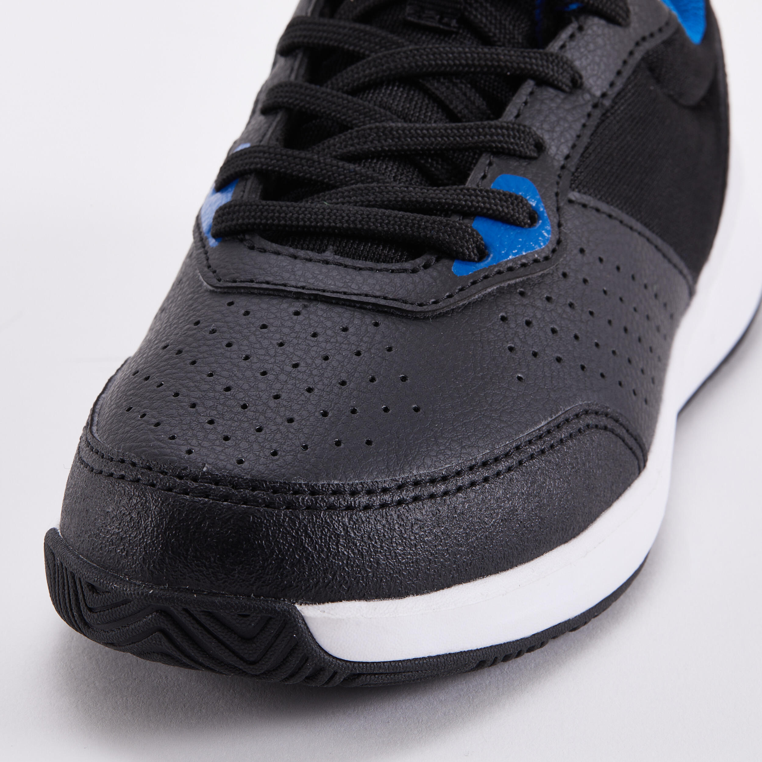 Kids Lace Up Essential Tennis Shoes Black Blue