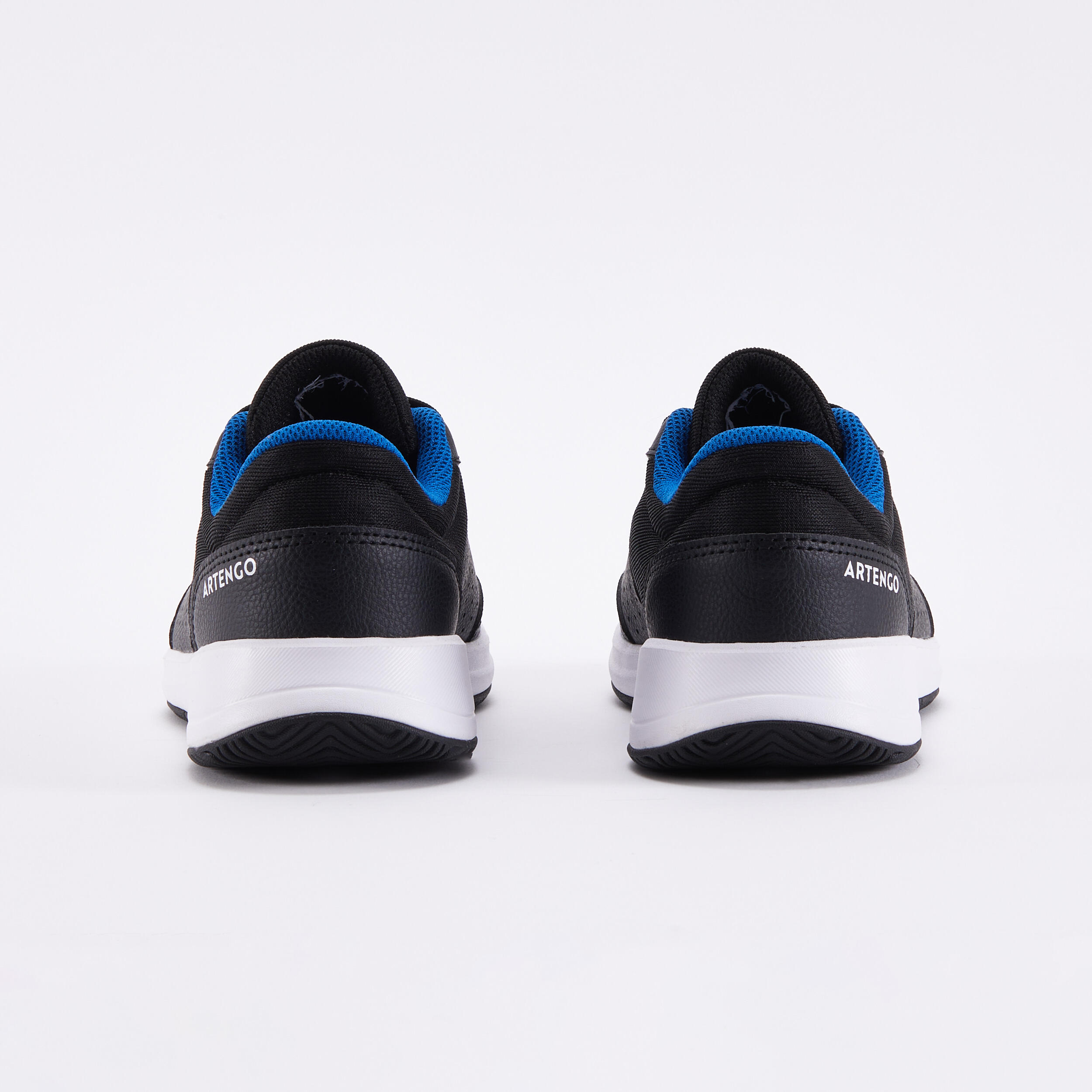 Kids' Lace-Up Essential Tennis Shoes - Black & Blue 8/8