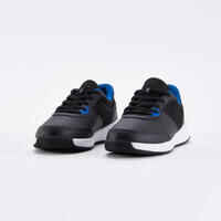 Kids' Lace-Up Essential Tennis Shoes - Black & Blue