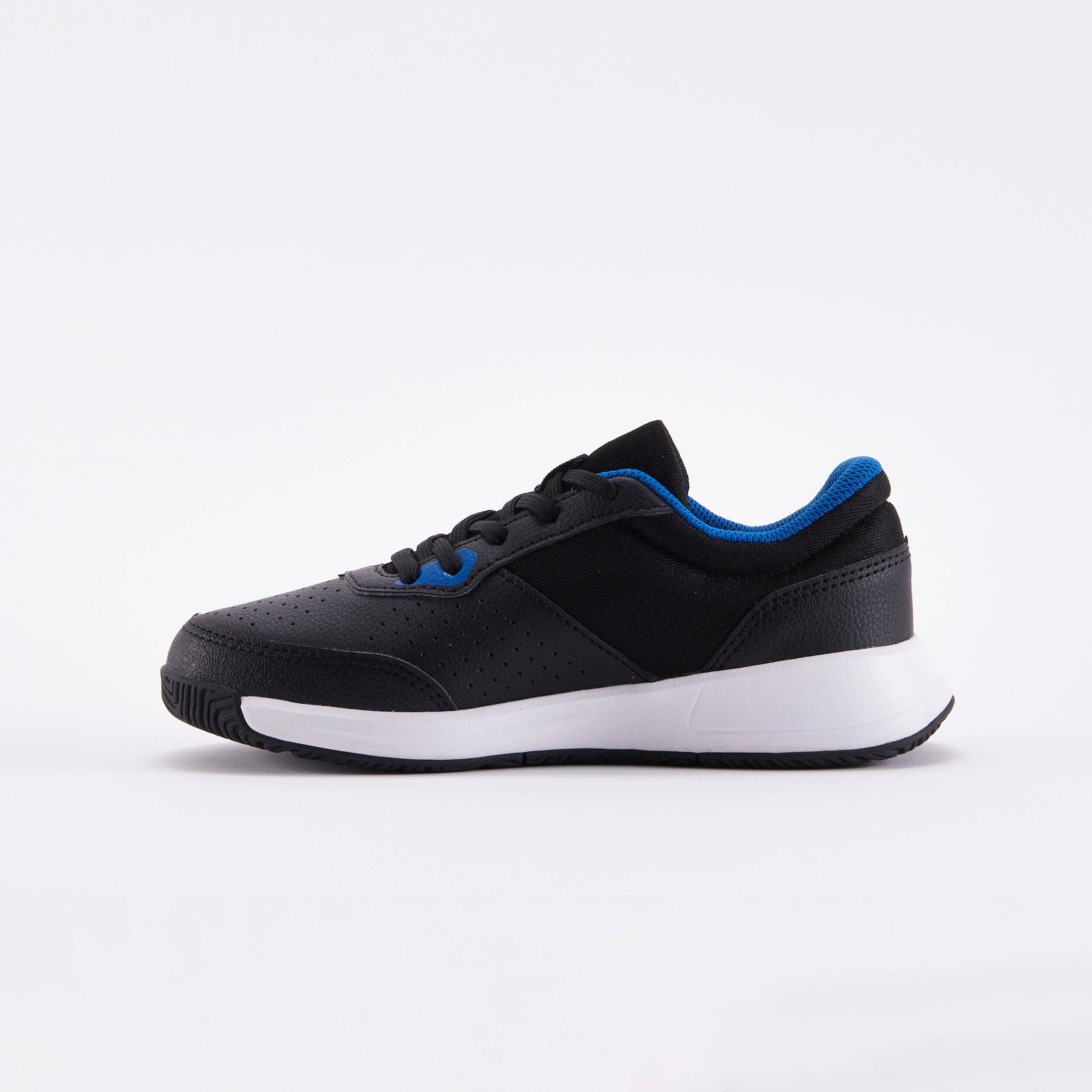 Kids' Lace-Up Essential Tennis Shoes - Black & Blue -  3