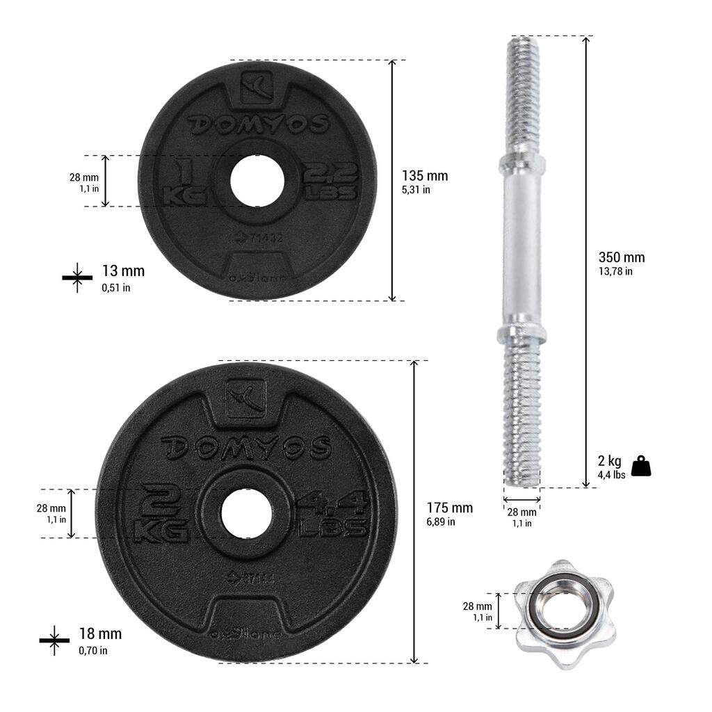 Kit haltères de musculation 20kg