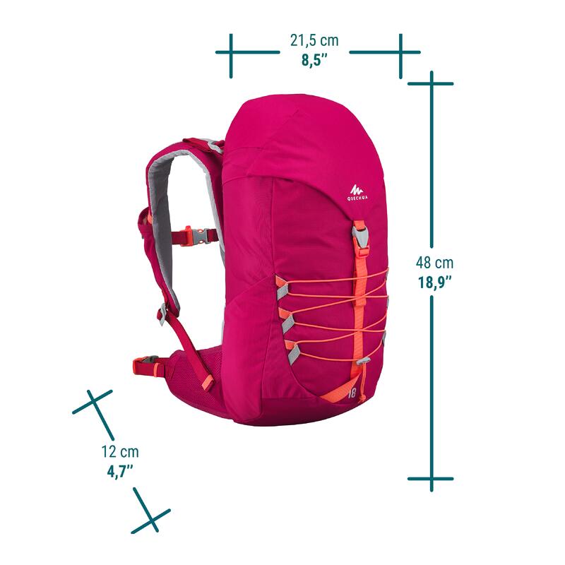 Çocuk Outdoor Sırt Çantası - 18 L - Siyah / Kahverengi - MH500