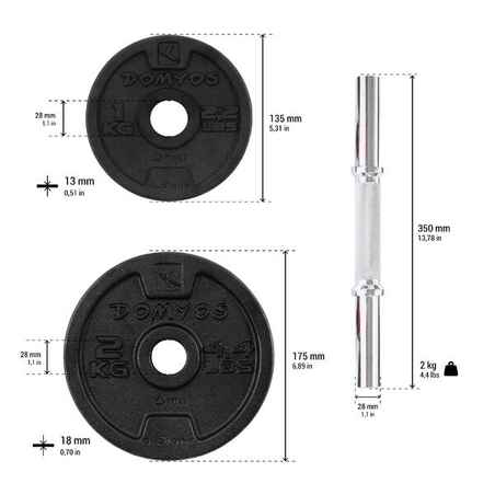 Bodybuilding Dumbbell Kit 10kg