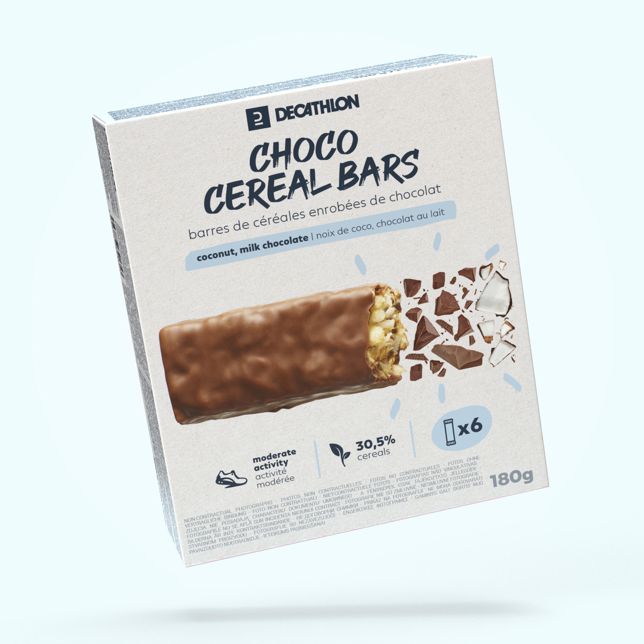 Baton de Cereale cu Cocos Învelit în Ciocolată x6