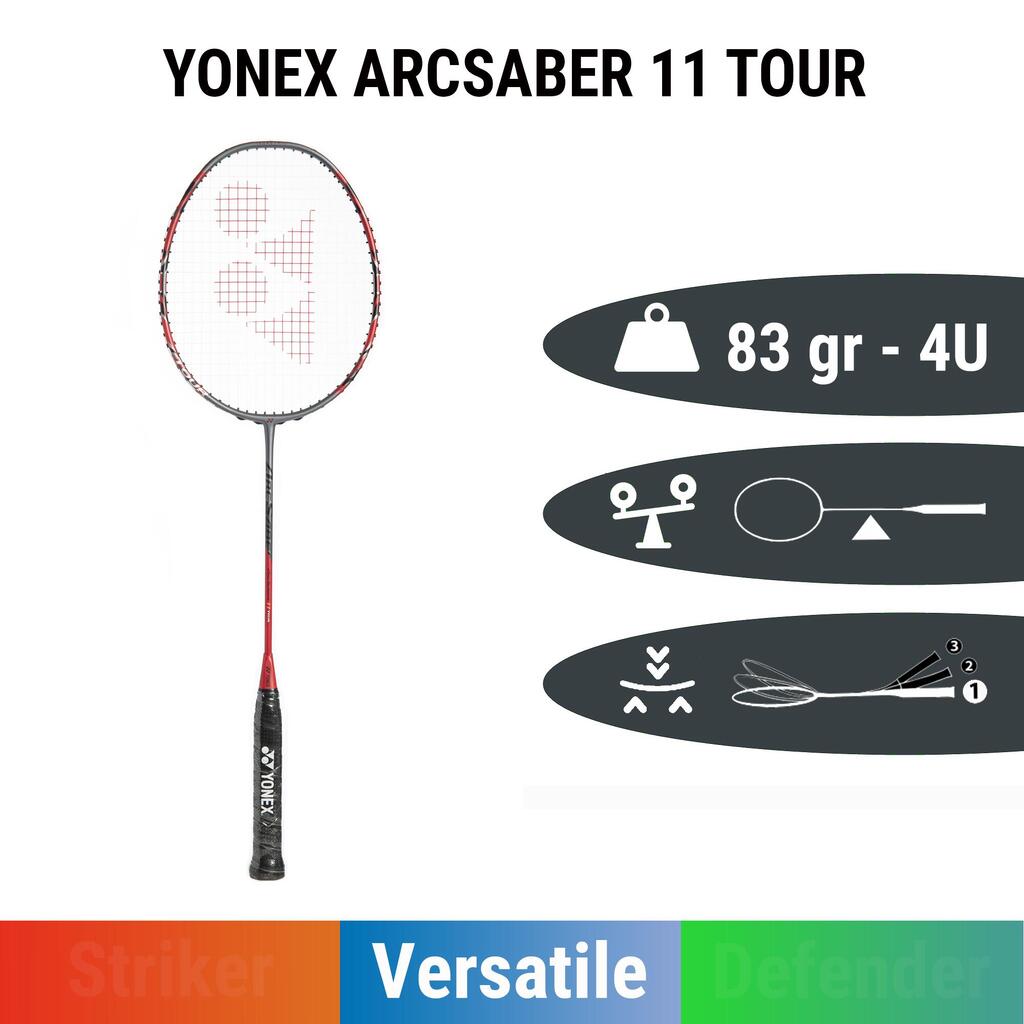 Raketa Yonex Arsaber 11 Tour na bedminton sivá