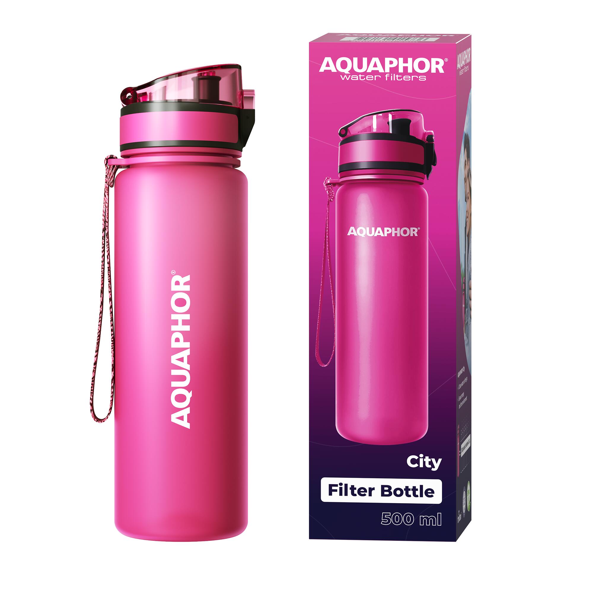 Butelka filtrująca Aquaphor różowa 2/3