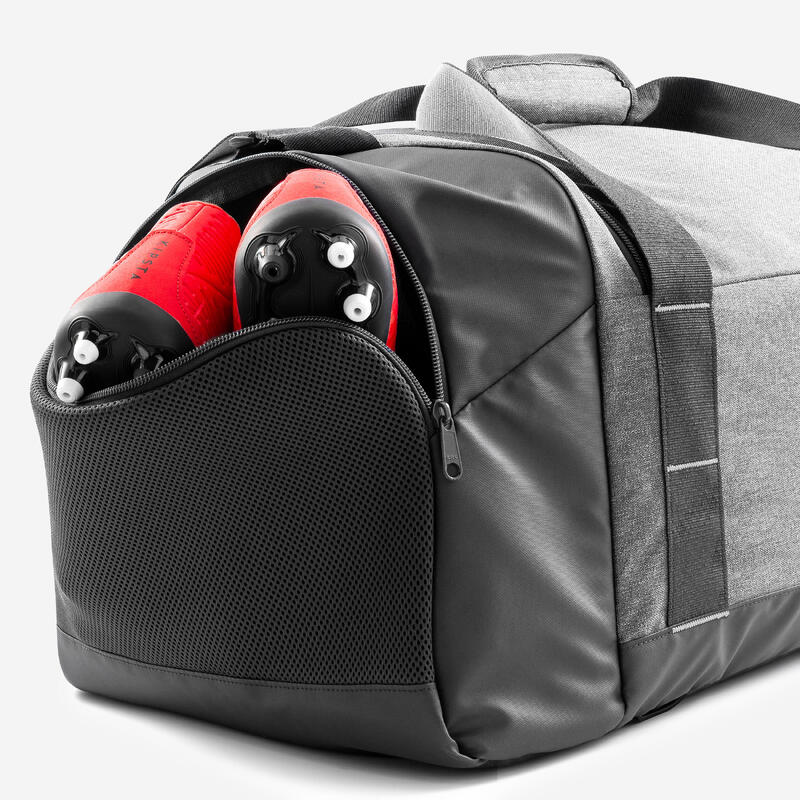 Sac de sport rigide et déperlant 55L, noir et gris