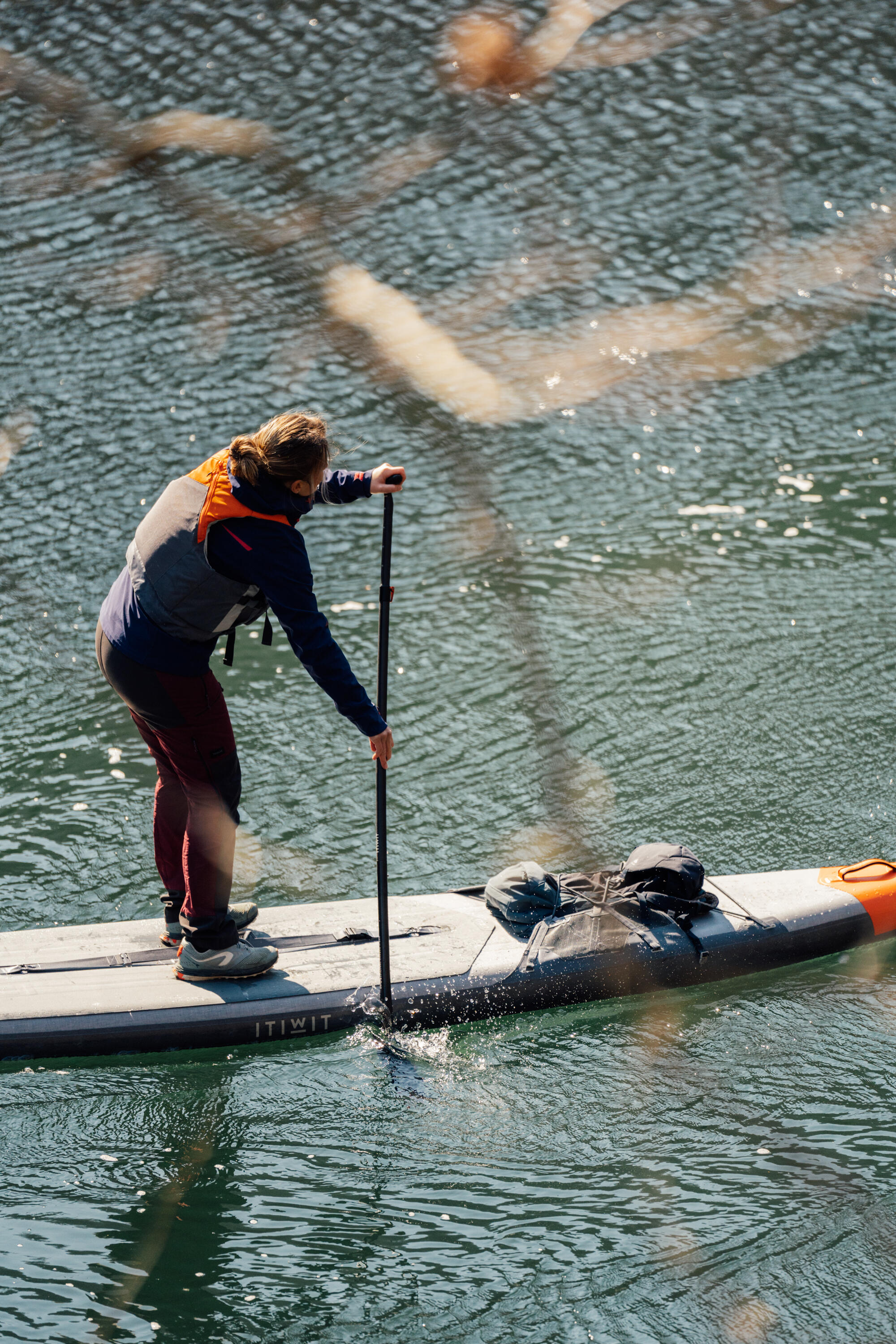 Pagaie de stand up paddle 900 carbone en 3 parties -165-205 cm 22/22