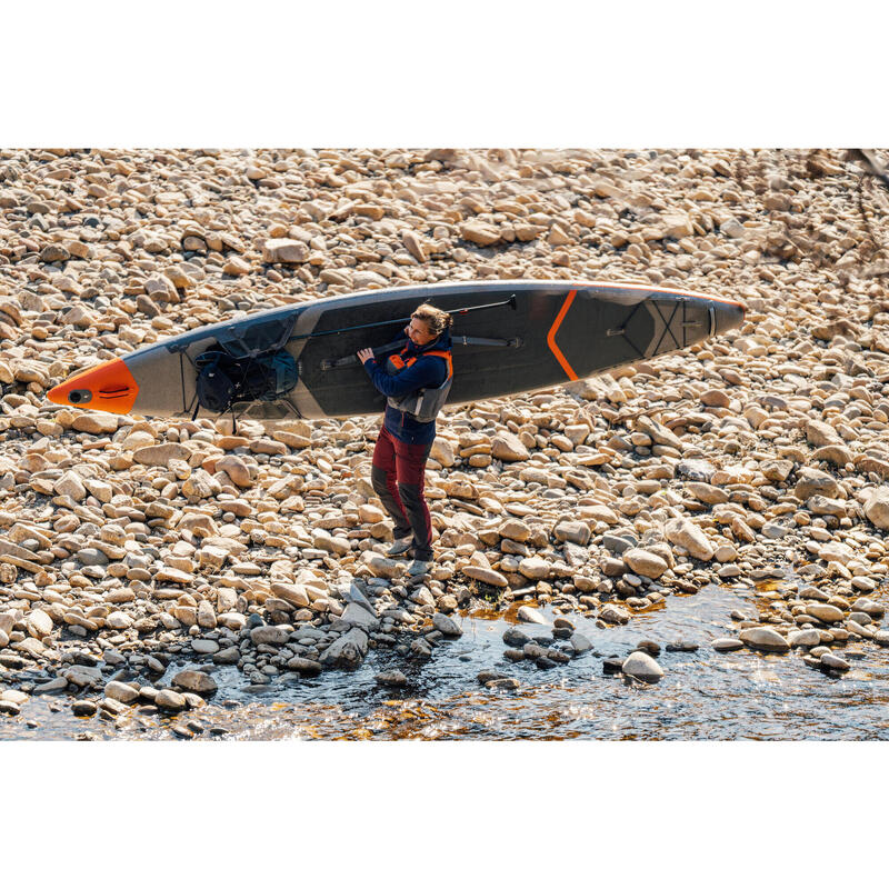 SUP-Board Stand Up Paddle aufblasbar 14´ - X900 Doppelkammer EXPEDITION grau