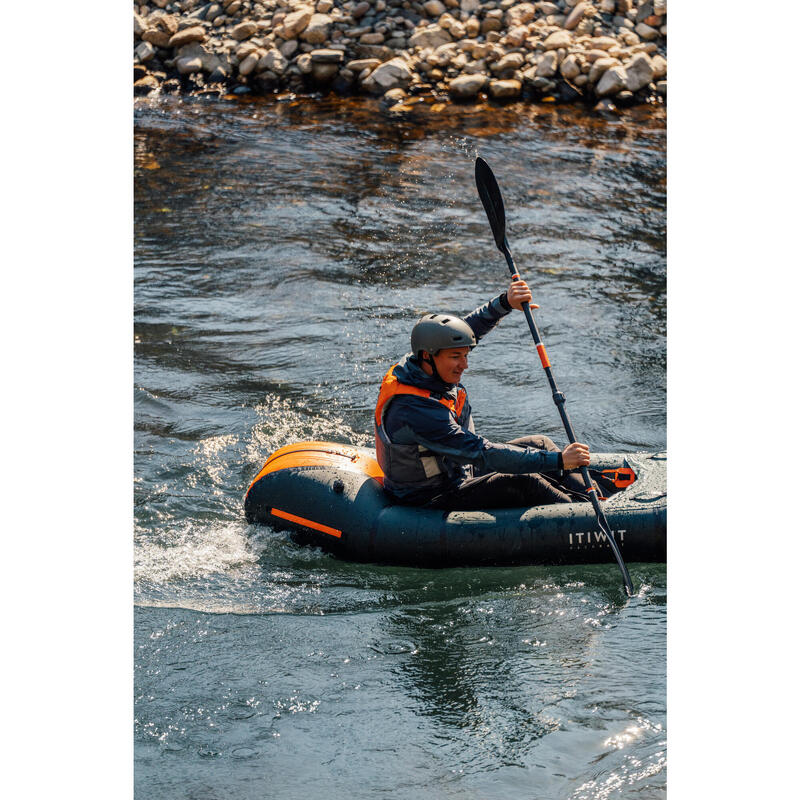 Pagaia de kayak/packraft carbono-plástico desmontável regulável 5 partes 195-215