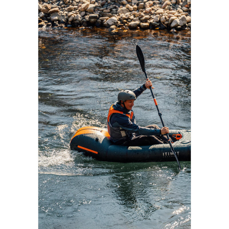 Pagaie de kayak/packraft carbone-plastique démontable-réglable 5 parties 190-210