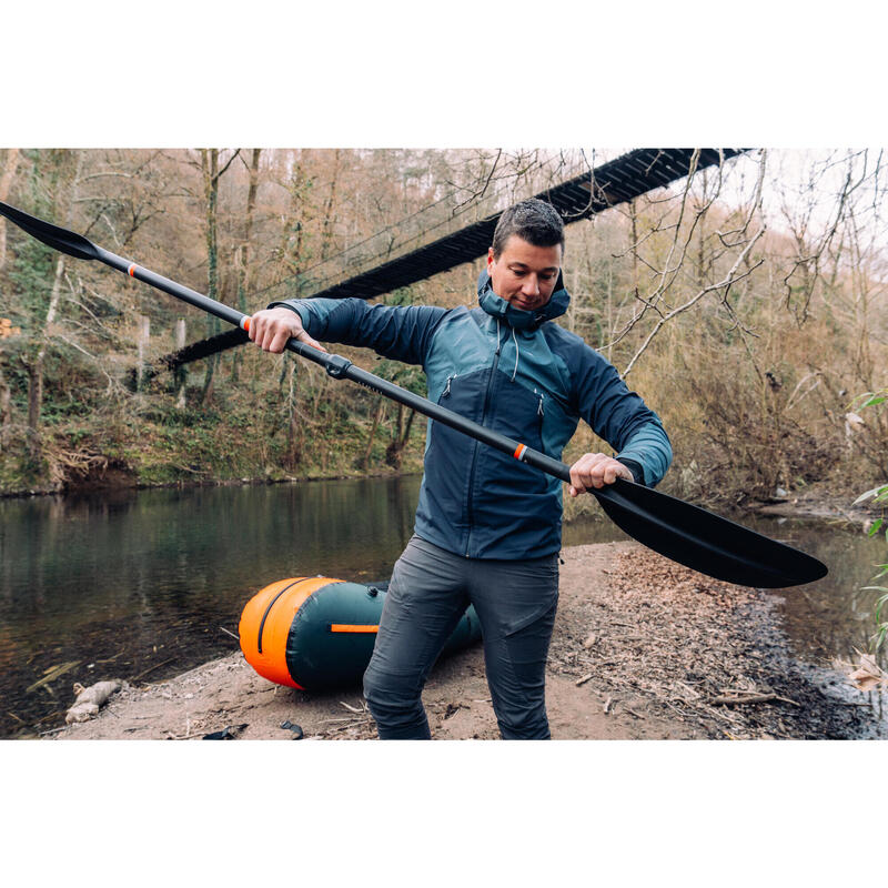 Pagaie de kayak/packraft carbone-plastique démontable-réglable 5 parties 195-215
