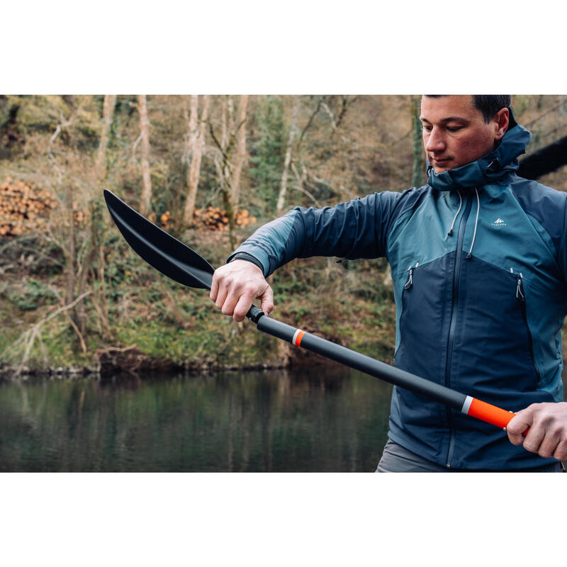 Pádlo na kajak/packraft karbon a plast pětidílné nastavitelné 190–210 cm