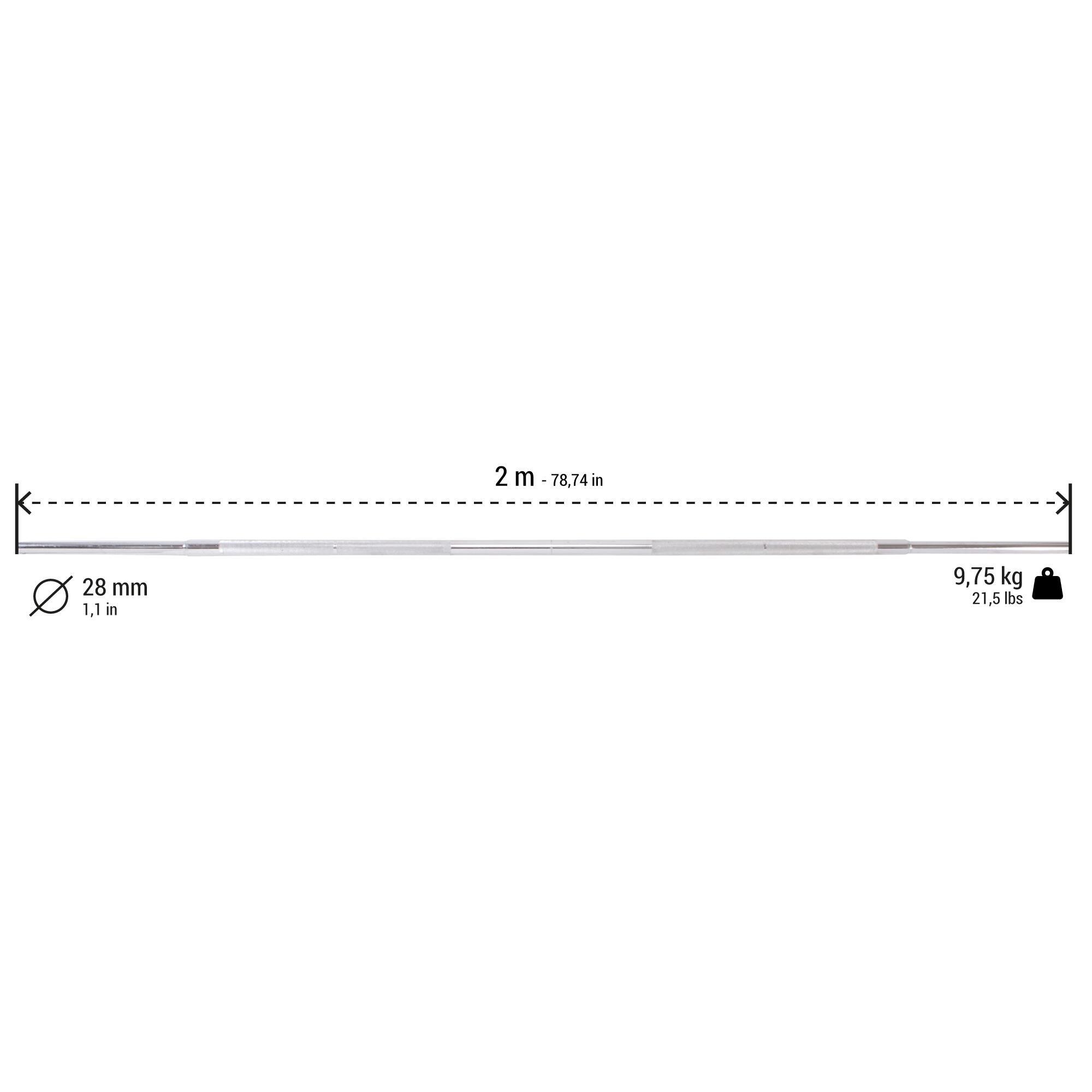 Weight Training Bar 28 mm 2 m 3/7