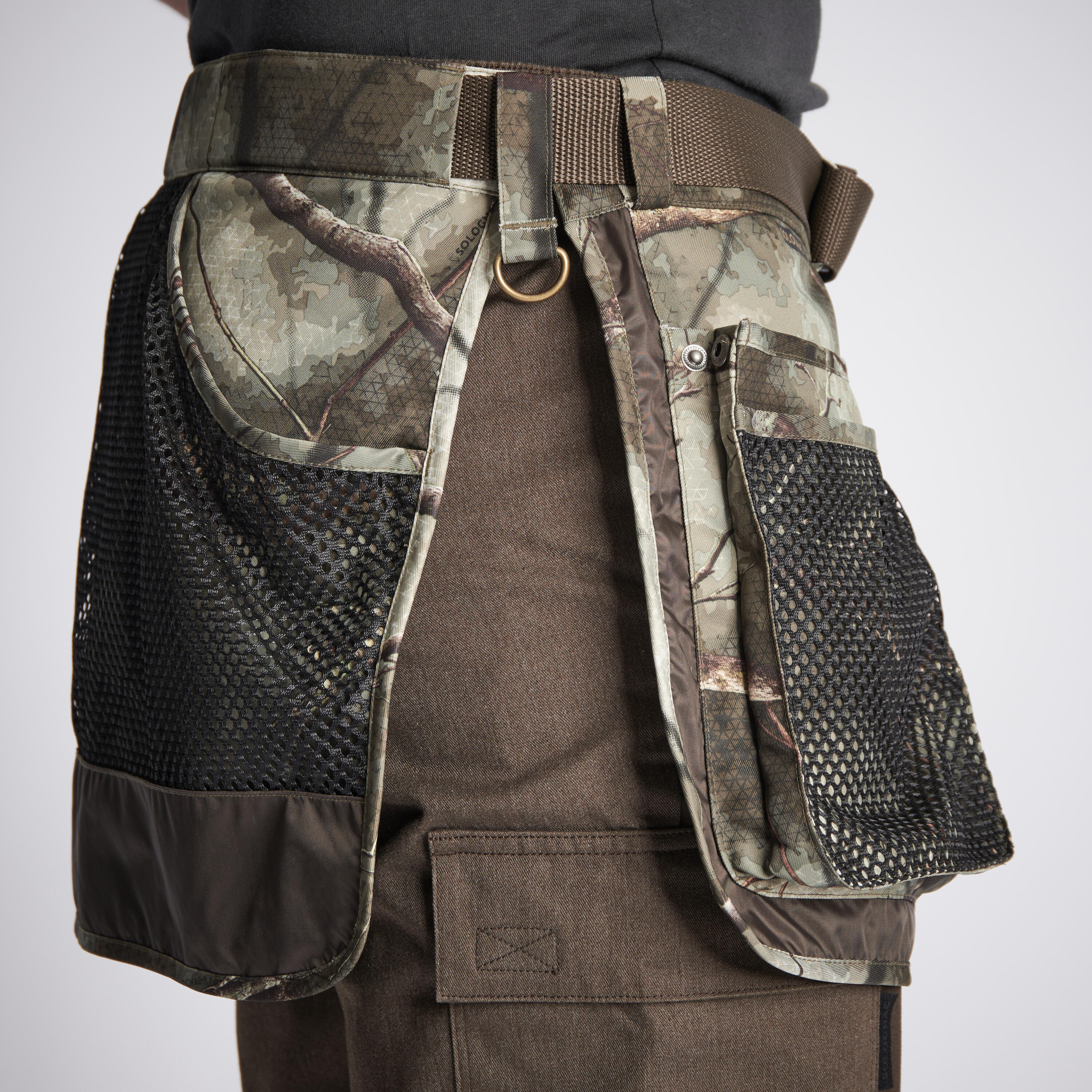 Cintura Tattica In Nylon Con Fibbia Metallica A Chiusura Rapida - Resistente E Traspirante Per Caccia E Outdoor, Khaki, 135 Cm - 2