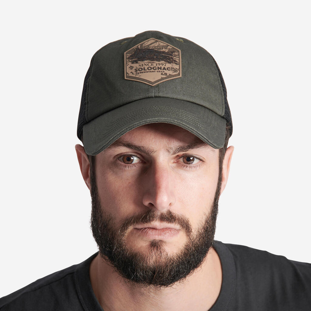 CAP TRUCKER BEIGE PATCH SOLOGNAC RESISTANT GEAR