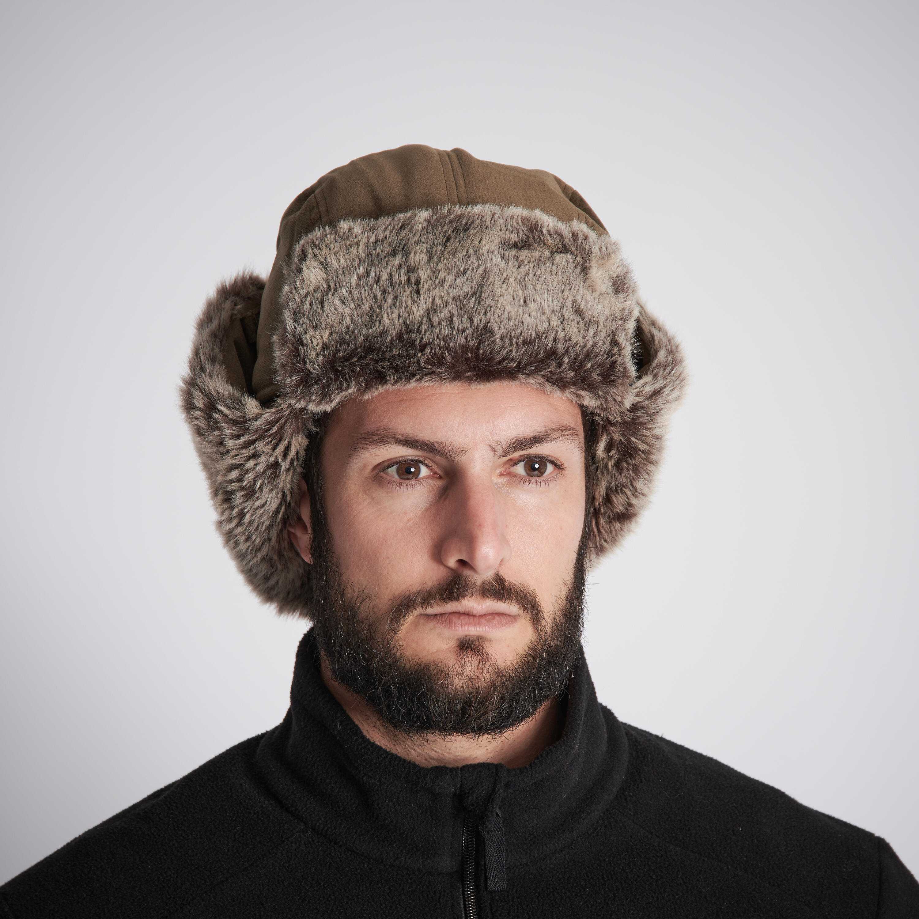 Faux Fur Hunting Hat - Toundra 500 Brown - SOLOGNAC