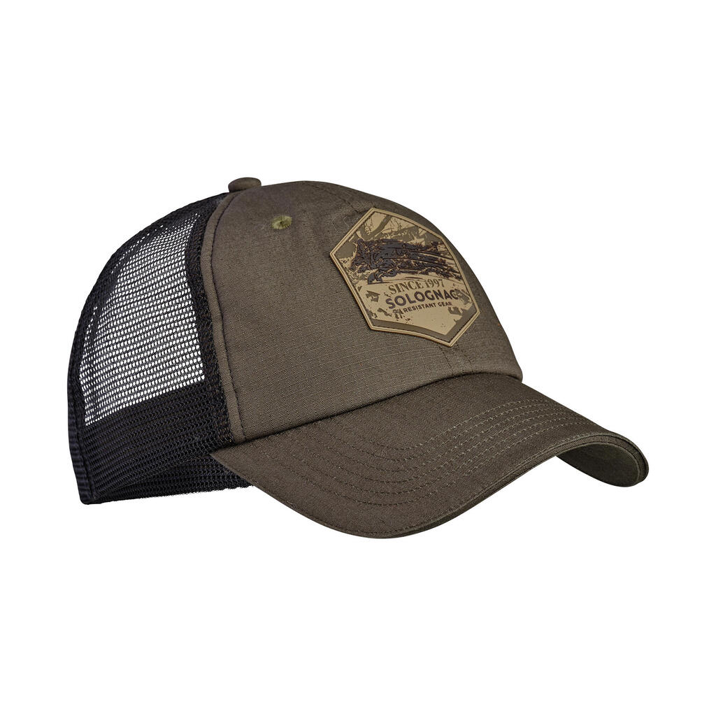 CASQUETTE TRUCKER BEIGE PATCH SOLOGNAC RESISTANT GEAR