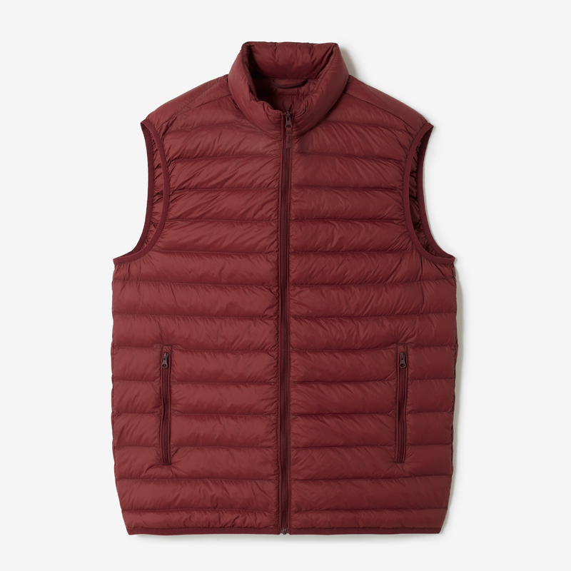 Doudoune golf sans manches Homme MW500 bordeaux pour les clubs et collectivites Decathlon Pro