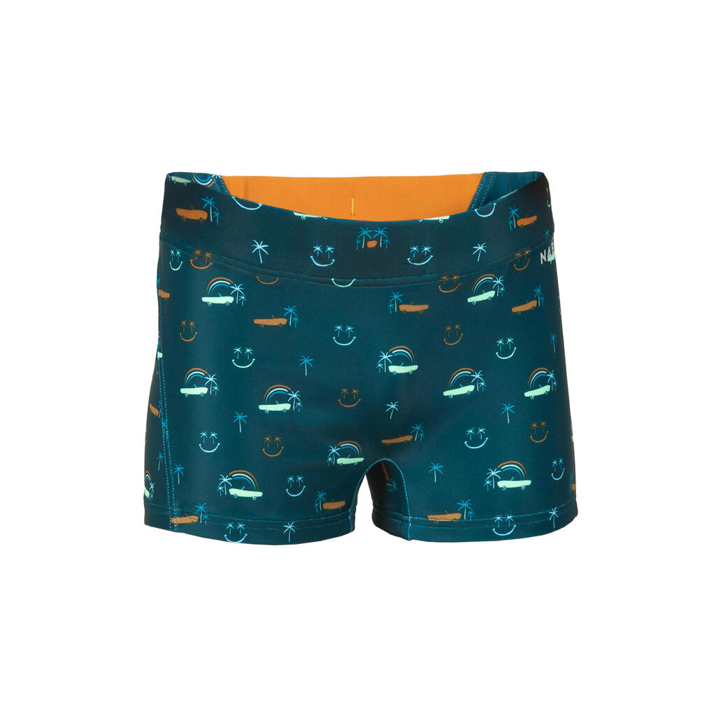 Boys swimsuit boxers 100 Kiblet Smile green without buckle