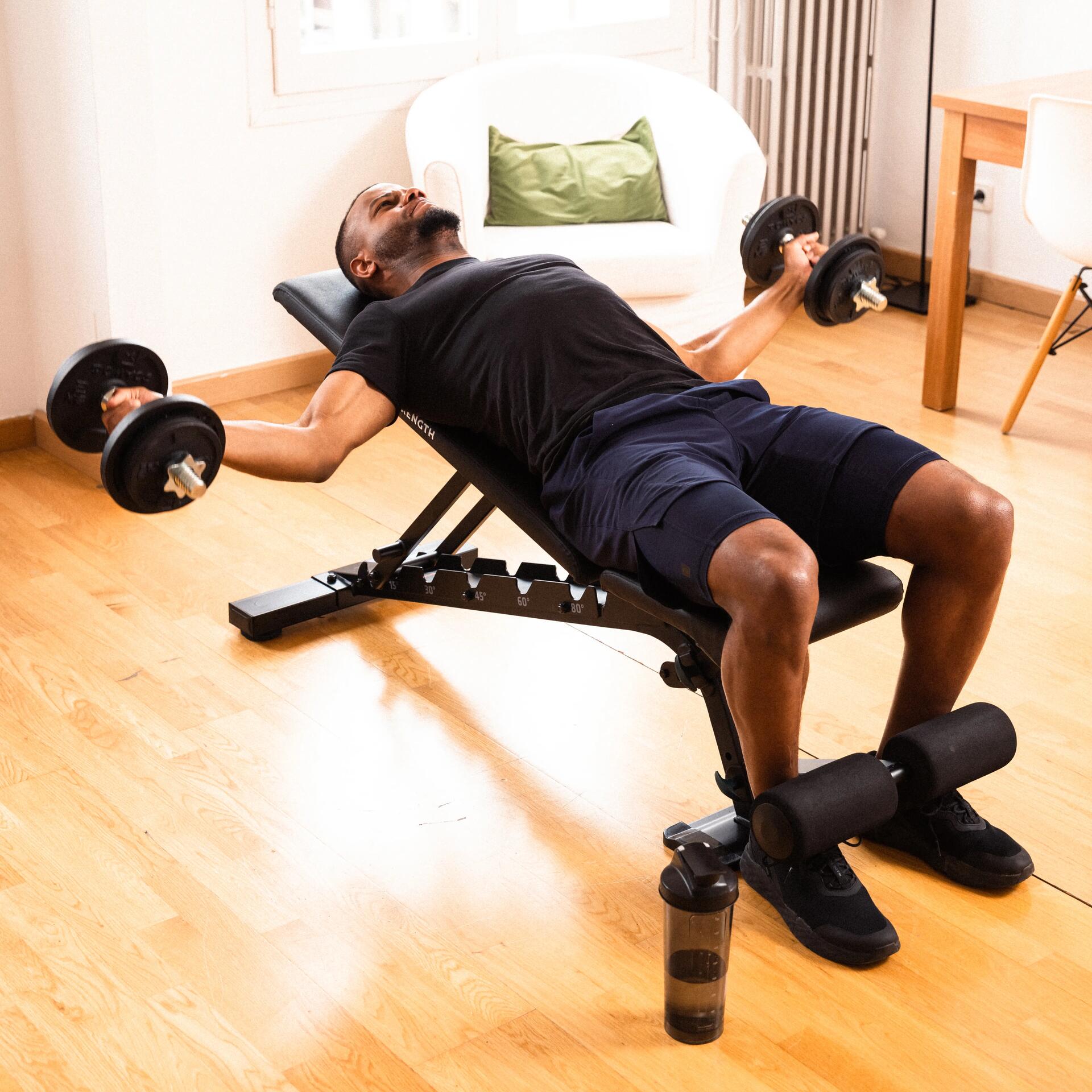 Haltère Hop-Sport Set d'Haltères en Fonte 59 kg avec Barre longue et