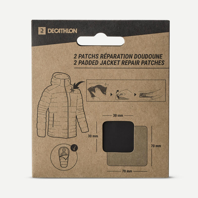 Zakrpe za popravke perjanih jakni i vreća za spavanje - crne