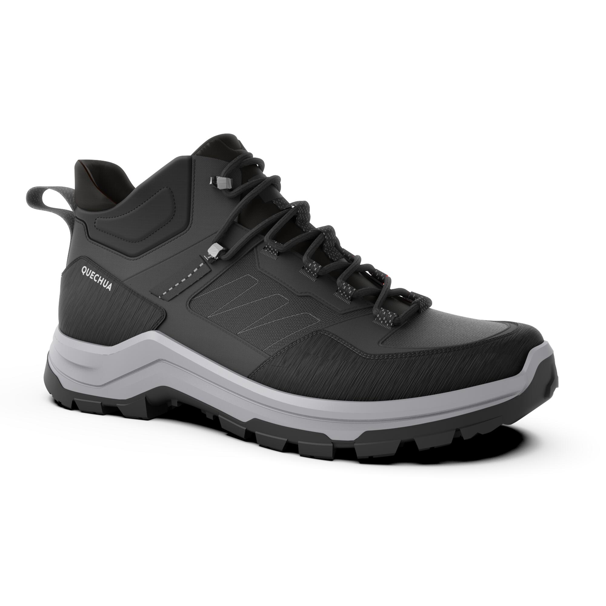Botas de senderismo impermeables de caña alta negras para hombre MH100 8/8