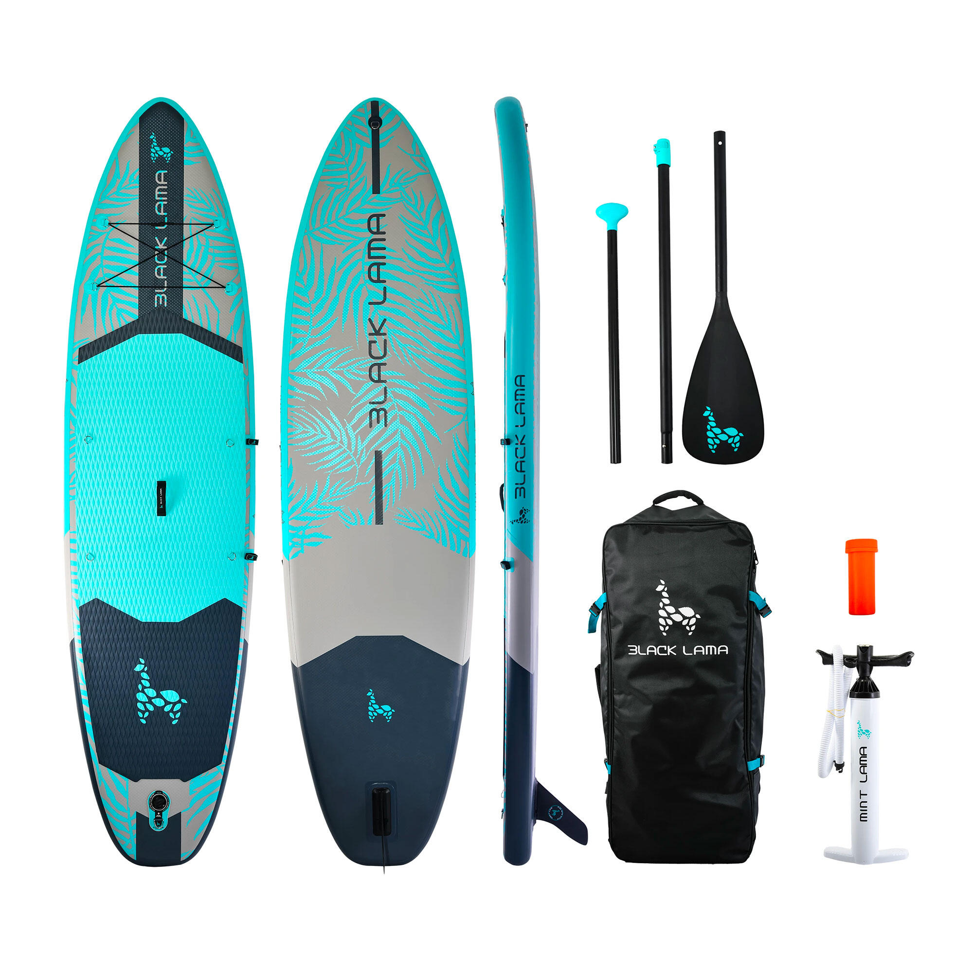 SUP-Board Pack Stand-up-Paddle aufblasbar Touring - Mint Lama Alpaka 11'0" 14/32
