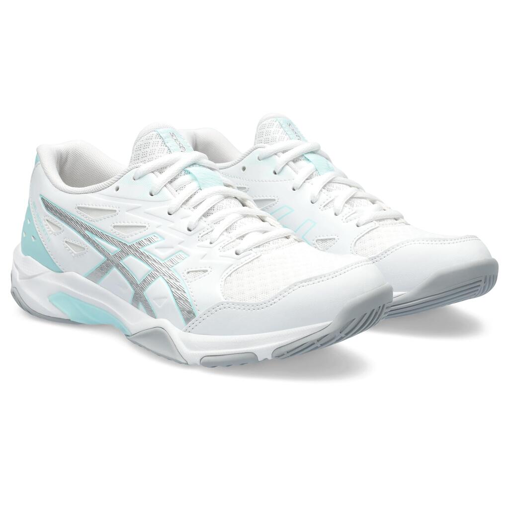 Badmintonschuhe Damen - Asics Gel-Rocket 11 weiss/hellblau