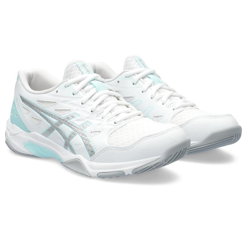 Badmintonschoenen voor dames GEL-ROCKET 11 wit/helderblauw