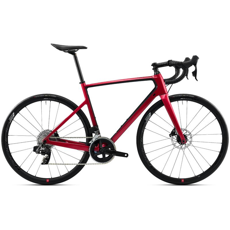 Bicicleta de Estrada EDR CF SRAM Rival AXS Sensor de Potência Vermelho