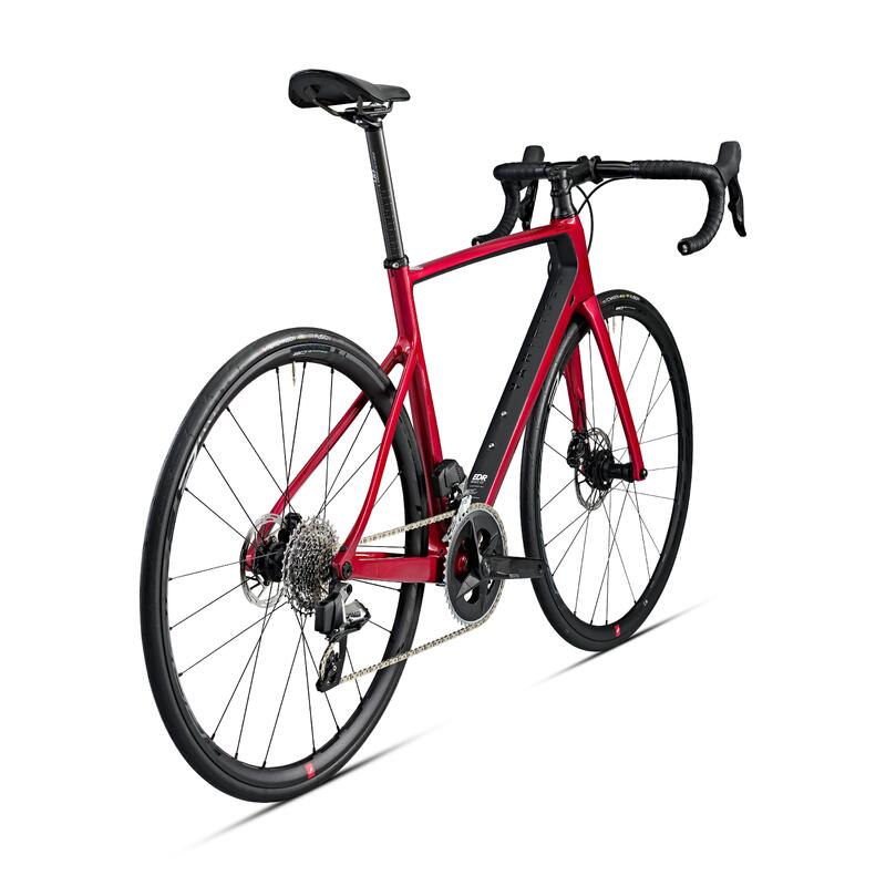 Bicicleta de Estrada EDR CF SRAM Rival AXS Sensor de Potência Vermelho