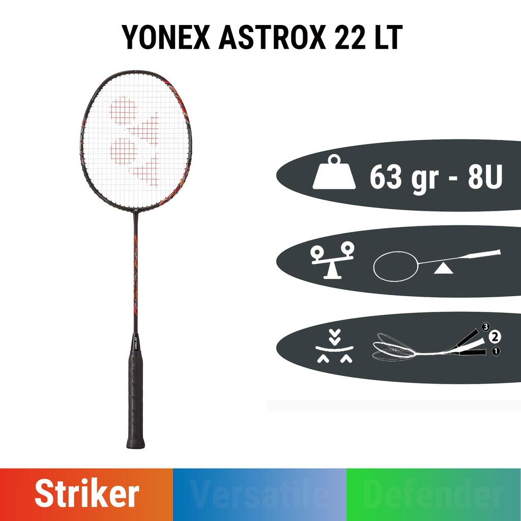 Raketa Astrox-22 LT na bedminton čierno-červená