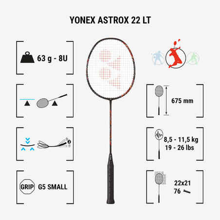 Racket Astrox-22 LT - Black/Red