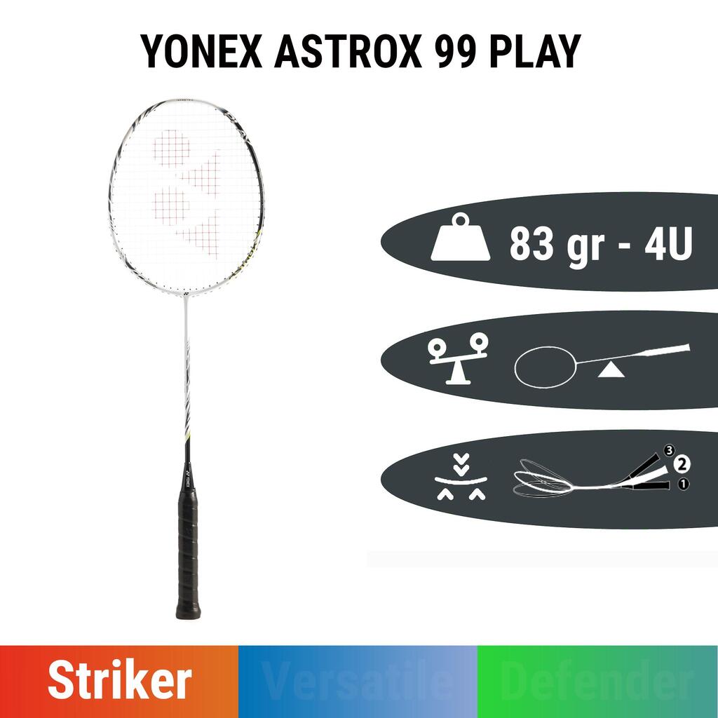 Pieaugušo badmintona rakete “Astrox 99 Play”, balta