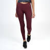 Women's Trackpant For Gym Cotton Rich 100- Burgundy