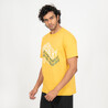 Men's T-Shirt For Gym 500-Yellow Print