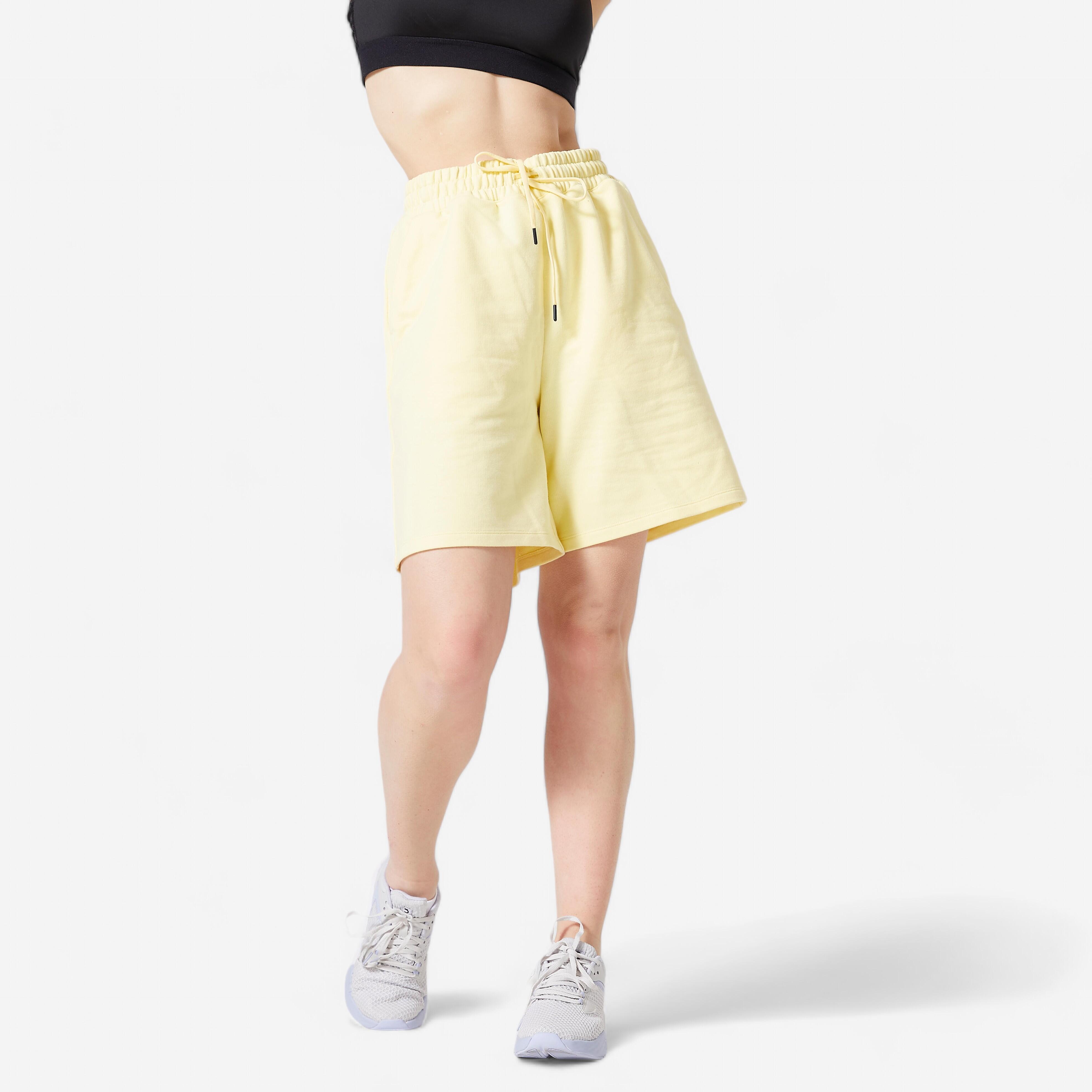 Short cycliste femme coton sport Pilates Decathlon