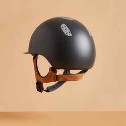 Kids'/Adult Horse Riding Helmet 520 - Grey/Camel