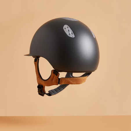 Adult and Kids' Horse Riding Helmet 520 - Grey/Camel