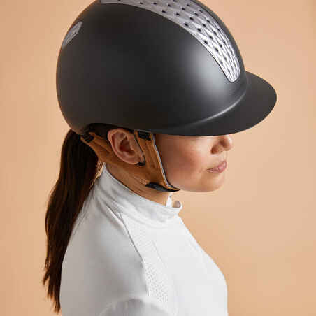 Kids'/Adult Horse Riding Helmet 520 - Grey/Camel